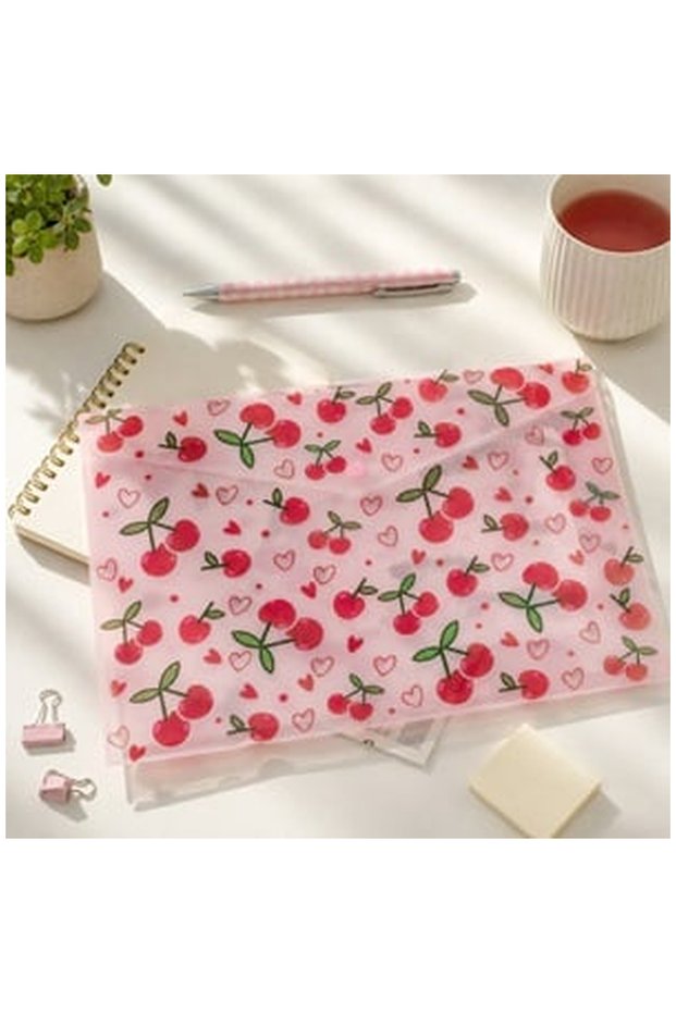 Cherry Pink Stapled Folder 33x24cm
