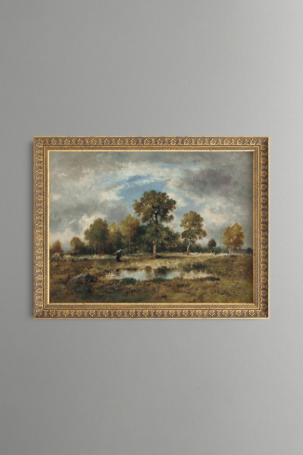 Engerek Göleti - Vintage Patterned Painting - Fine Model