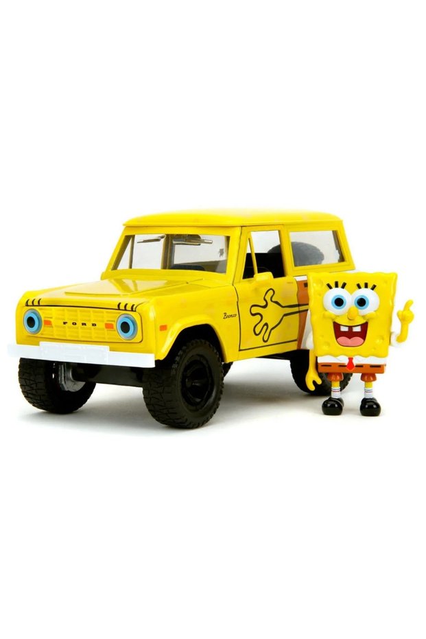 Spongebob 1973 Ford Bronco Model Vehicle and Figure