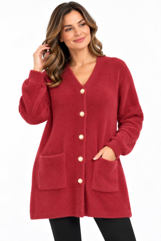 Angora Beard Thick Sports Cardigan