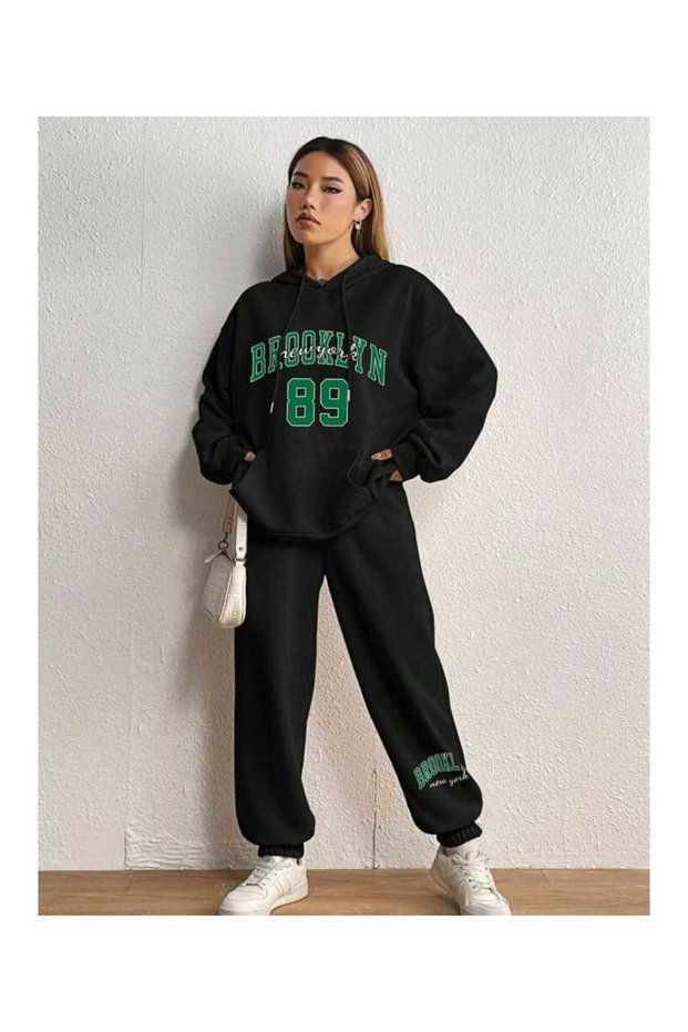 Unisex μαύρο ζέρσεϊ με τύπωμα