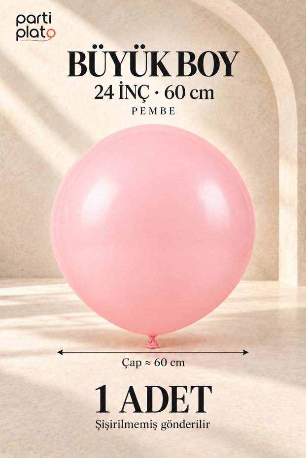 Big Size Pink Latex Balloon 24 Inch 60 cm 1 Piece Party Decoration