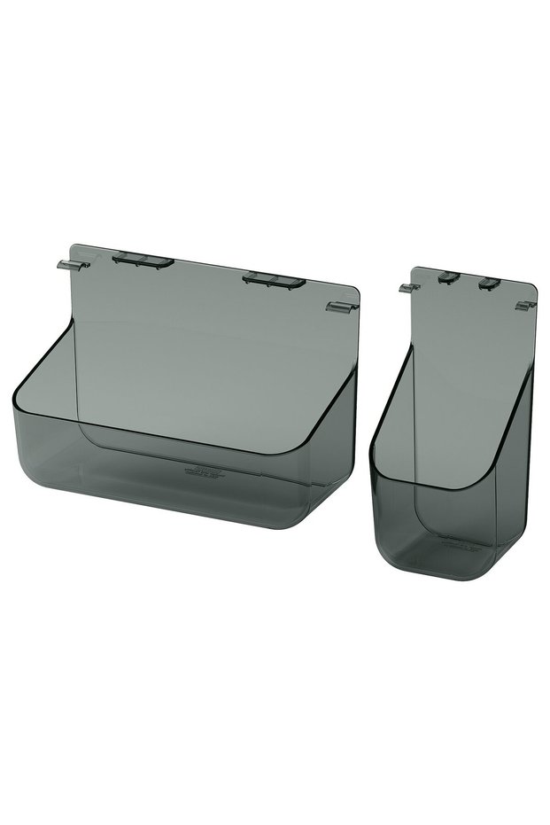 VISSLAÅN Hanging organiser, set of 2 - grey