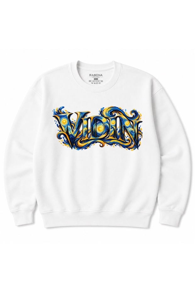 Vidin Starry Night – Van Gogh Inspired Swirling Sky Art Graphic Sweatshirt