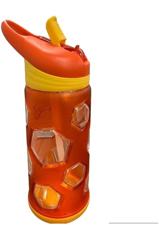 زجاجة مياه سداسية الشكل EZ-Freeze من Cool Gear، سعة 16 أونصة، لون أحمر