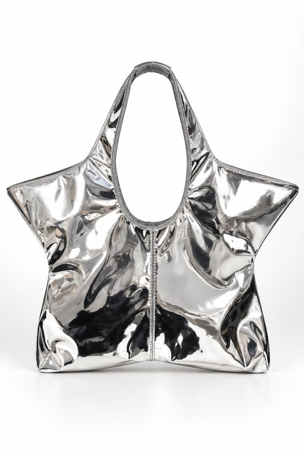 Star-Looking Mirror Shoulder and Hand Bag Star Bag Tablet Compatible