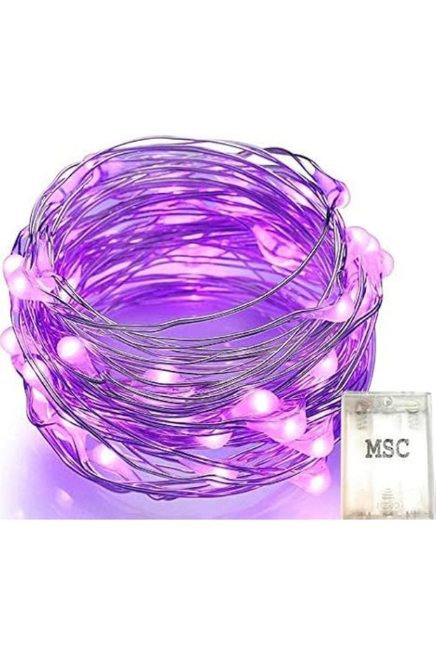 - 33 قدمًا / 10 أمتار - 100 * مصابيح LED تعمل بالطاقة عبر USB بلون أبيض دافئ على كابل نحاسي، I