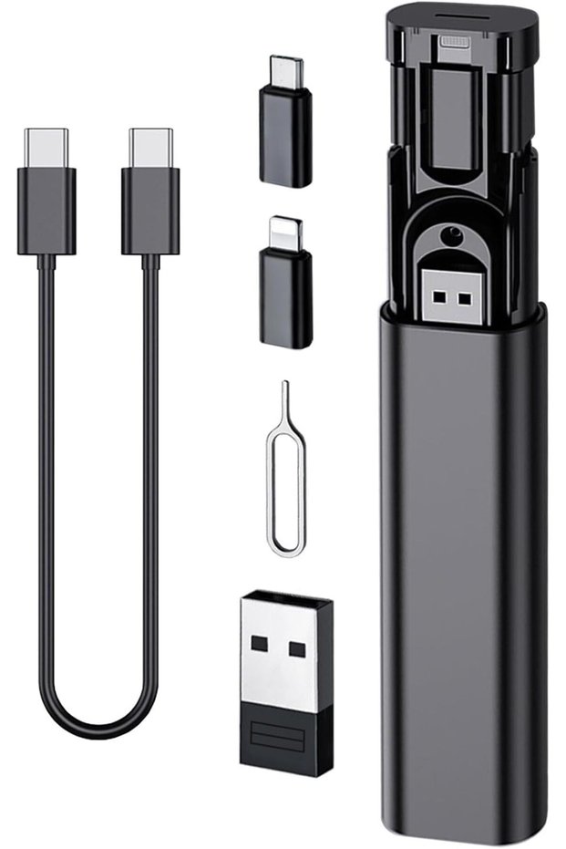 طقم كابل شحن متعدد المنافذ USB، صندوق محول USB-C إلى لايتنينج، مجموعة تحويل من النوع C إلى لايتنينج