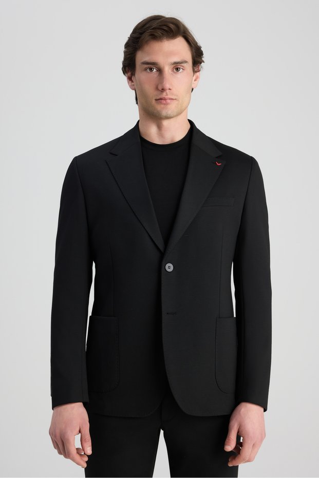 Ds Damat Comfort Fit Black Knitted Suit