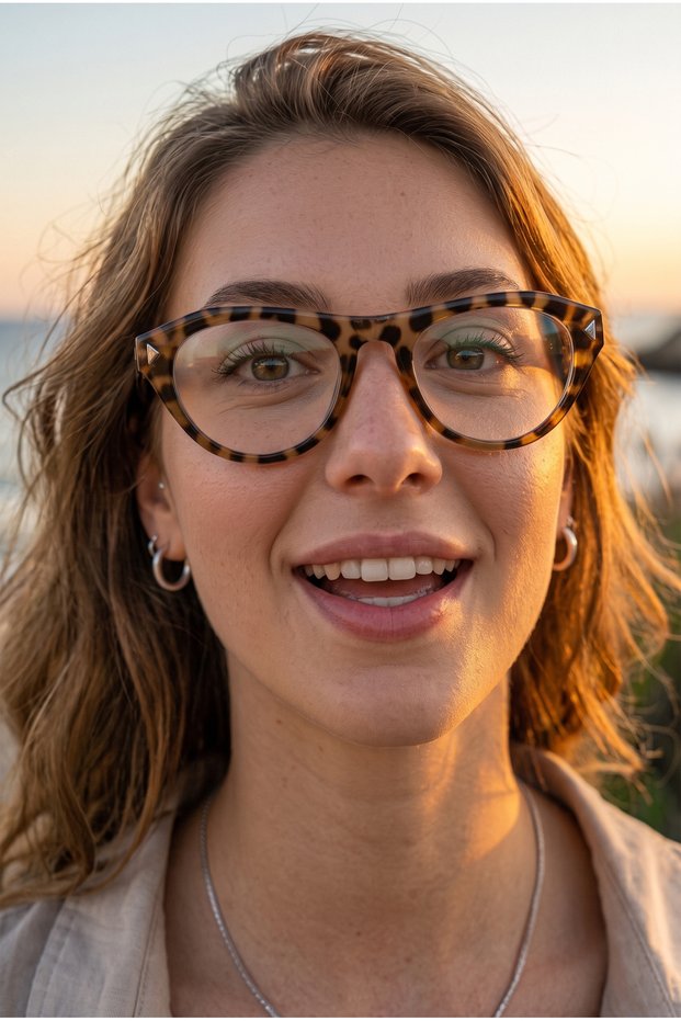Cateye Women's Blueblock Glasses Uv400 Protection Lightweight Frame Optical Glass Compatible with All Face Types Popular Frame