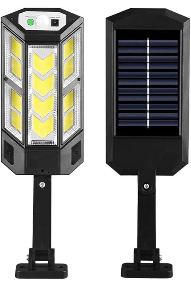 بيكي ™ إضاءة شمسية للمواقف مع تحكم عن بعد، 84 مصباح LED، مقاومة للماء IP65