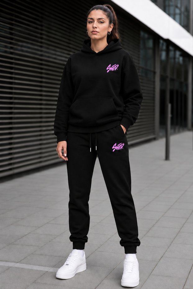 Hooded Tracksuit with Pullover Hood, Seasonal Svp Printed, Women'S/Men's Unisex Printed