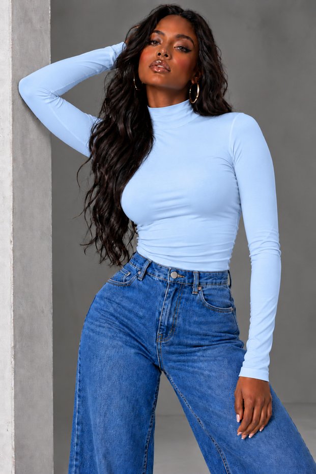 Women's Half Turtleneck 100% Cotton Body & Underwear