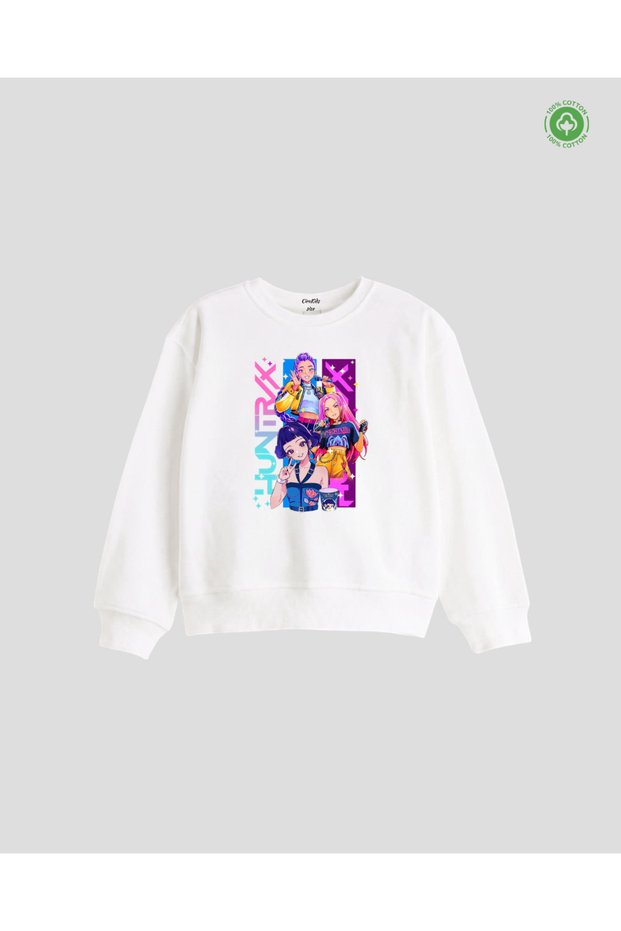 K-Pop Huntrıx Design Girls' Sweatshirt (Ages 4 - 13)