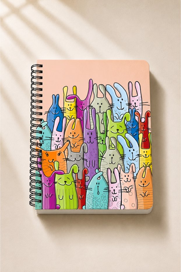 Checkered Notebook L 110 Gr. Extra Thick Cream Paper L 45 Sheets 90 Pages L A5 School Notebook