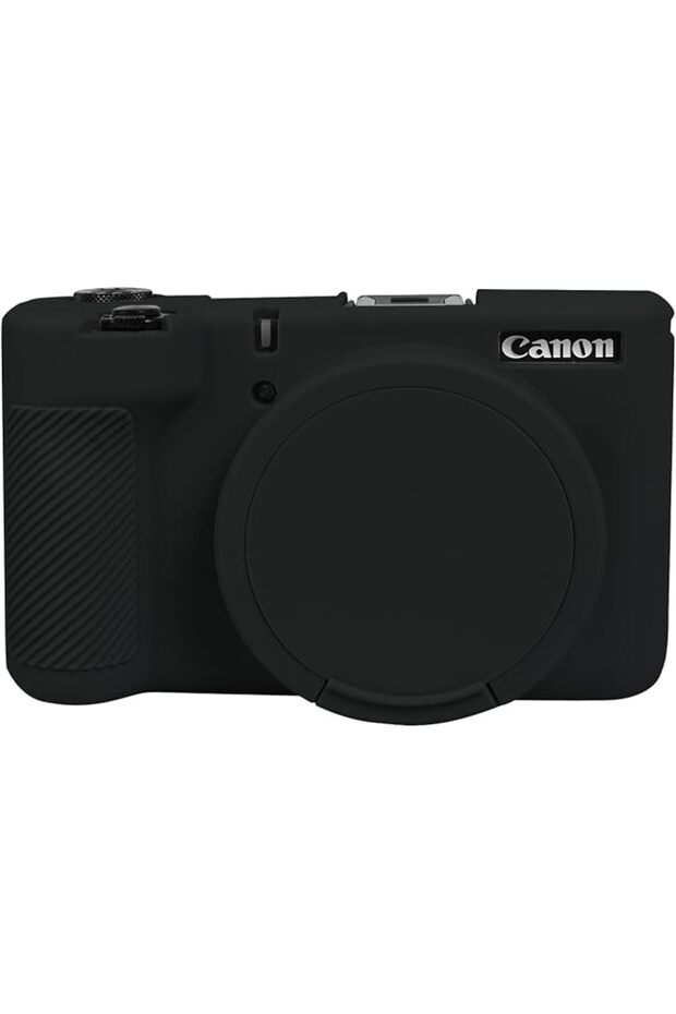 حافظة لكاميرا Canon PowerShot V1، غطاء حماية من السيليكون باللون الأسود