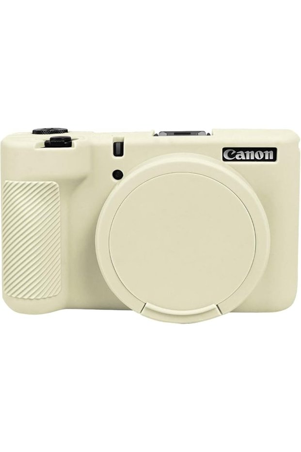 حافظة لكاميرا Canon PowerShot V1، غطاء حماية من السيليكون باللون الأسود