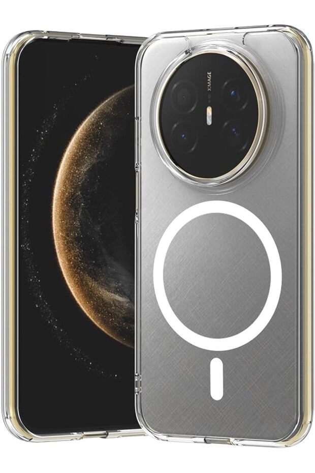 حافظة مغناطيسية لهاتف Honor Magic 8 Pro، نحيفة وشفافة ومطفية مع خلفية صلبة وإطار ناعم بتصميم عسكري