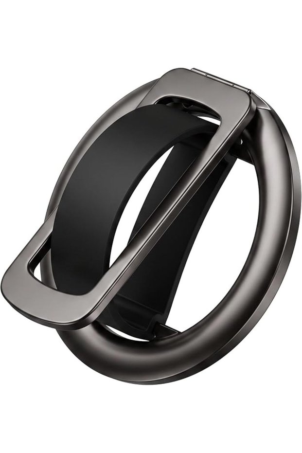 حلقة حامل هاتف Phone Holder Ring مغناطيسي سيليكون إصبع ذهبي وردي