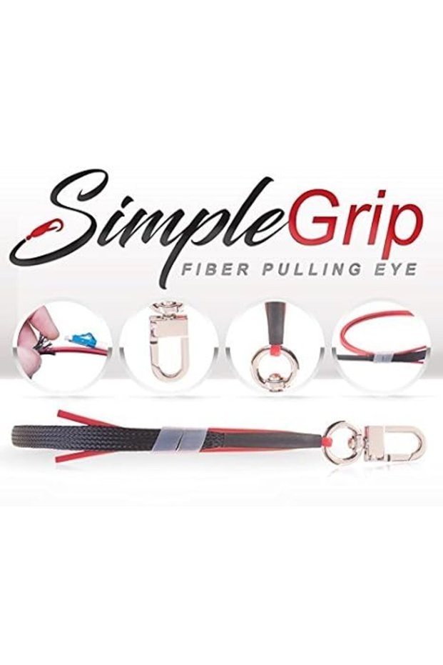 خطاف العين البسيط من FCD SimpleGrip | خطاف سحب كابلات الألياف البصرية سهل الاستخدام لكابلات ثنائية وفردية النواة