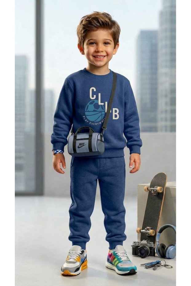 Boy's Top and Bottom Sports Tracksuit Set
