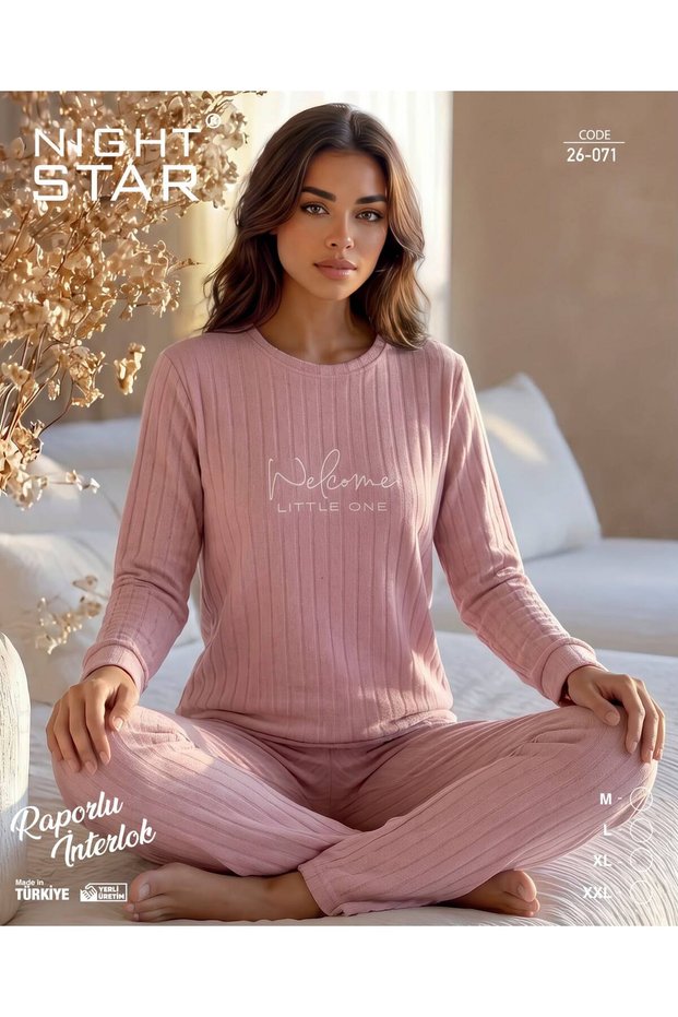 Roma Cotton Knitted Interlock Welcome Little One Printed Pink Pajama Set