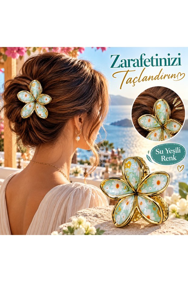 5-Leaf Plumeria Lotus Flower Model Hairpin - Elegant and Stylish Women's Hair Clip