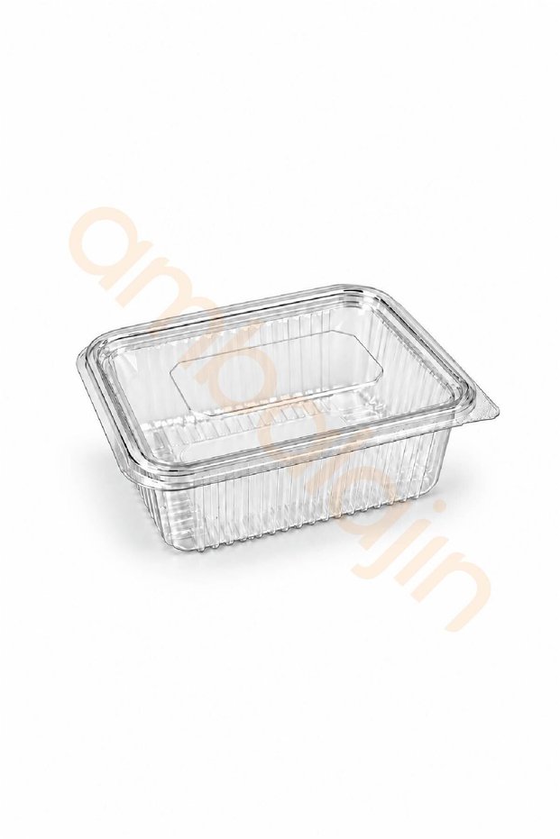 100 Pieces of 1750 Cc Leak-Proof Container with Flat Lid – Transparent Plastic Food Storage Container