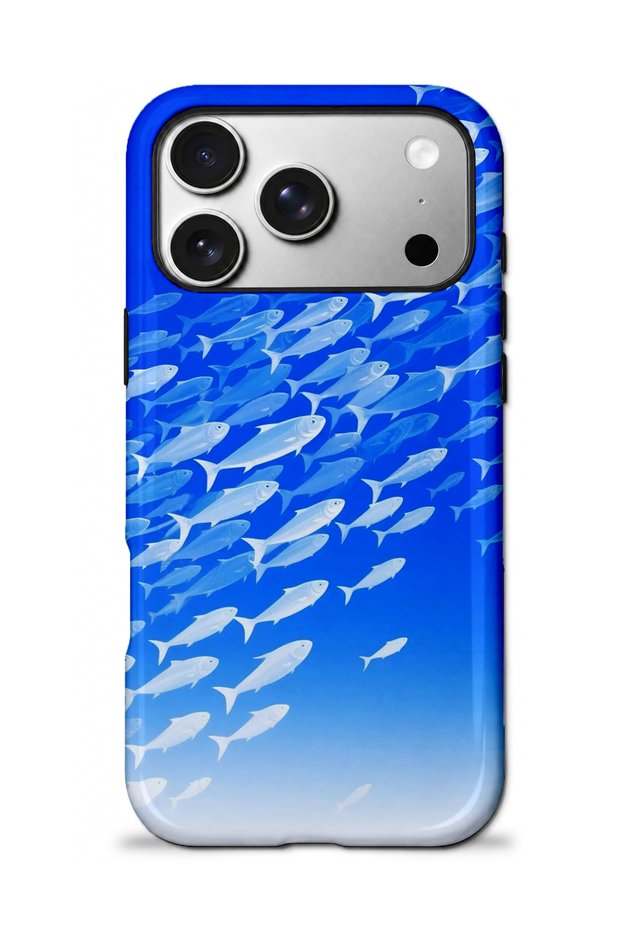 iPhone 17 Pro Compatible - Flying Fishes, Double Layer Cover, Glossy Surface Protective Case