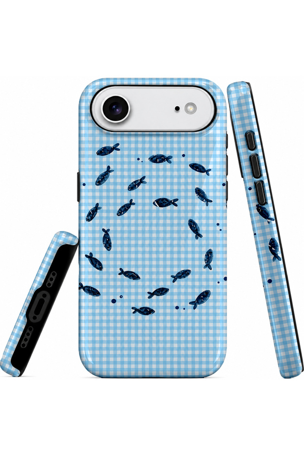 iPhone 17 Air Compatible - Tiny Fish, Double Layer Cover, Glossy Surface Protective Case