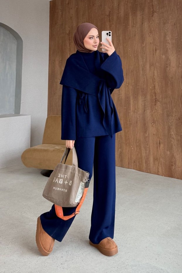 Care Knitwear Set Navy Blue