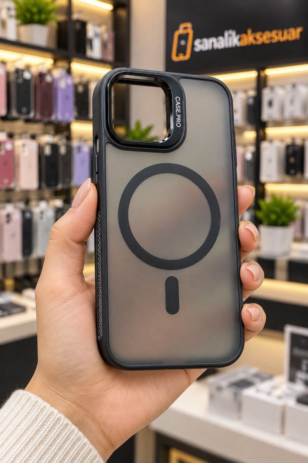 Premium Matte Case with Magsafe Stand and Camera Protection, Compatible with iPhone 13, with a Lens Gift