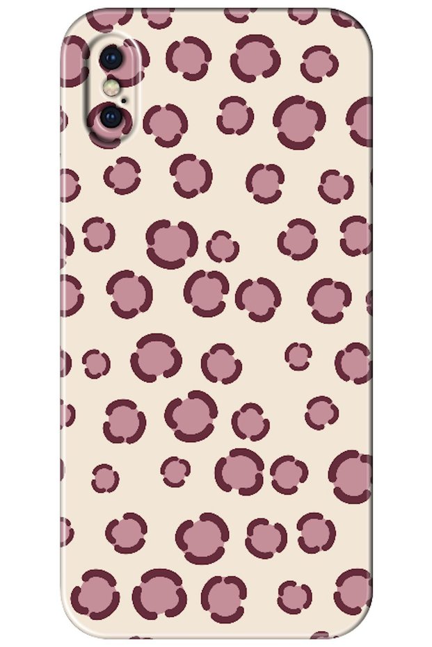 iPhone XS Leopard Dot Burgundy (Burgundy)
