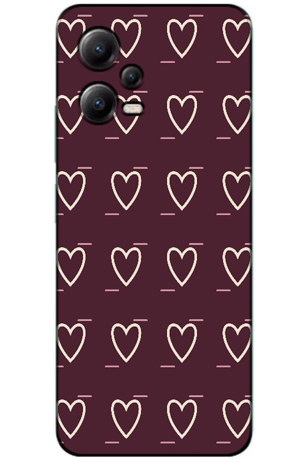 Poco X5 5g Line Heart Burgundy (Burgundy)