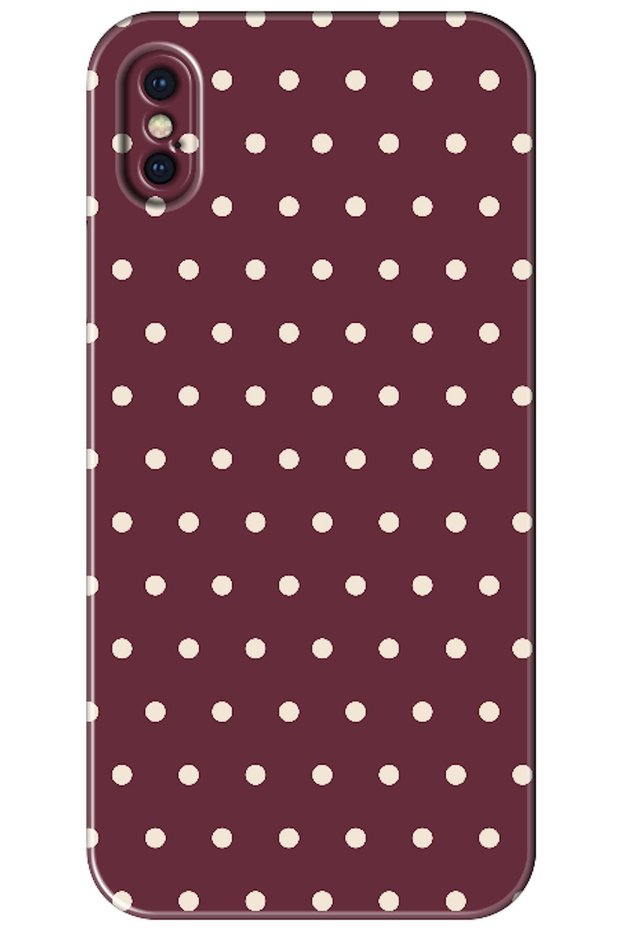 iPhone XS Polka Burgundy (Burgundy)