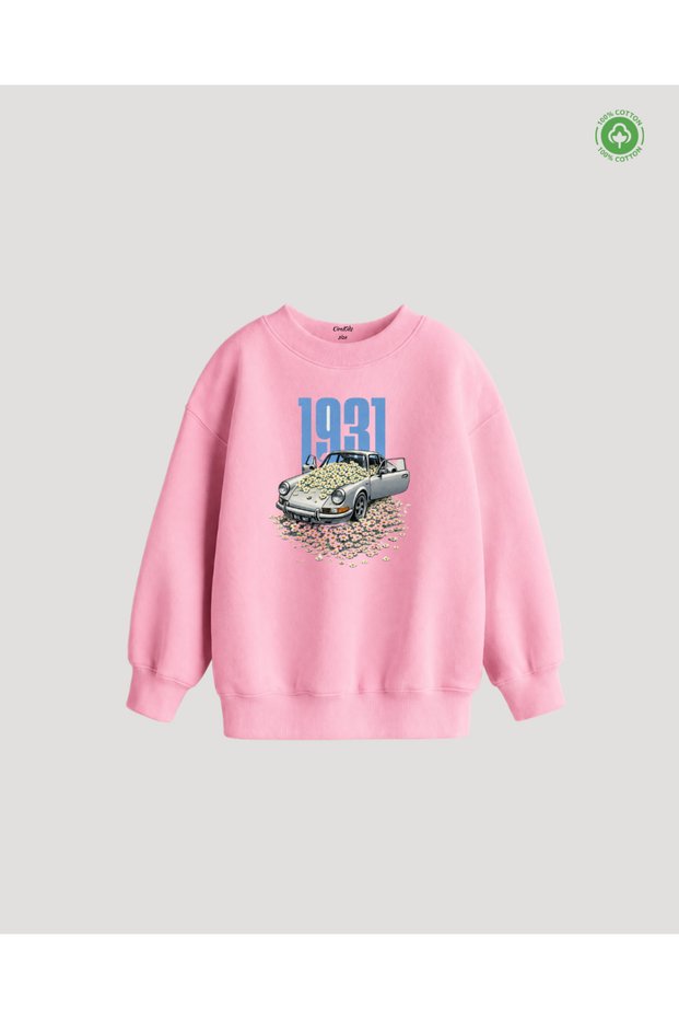 1931 Model Porsche Classic Printed Unisex Cotton Kids Sweatshirt