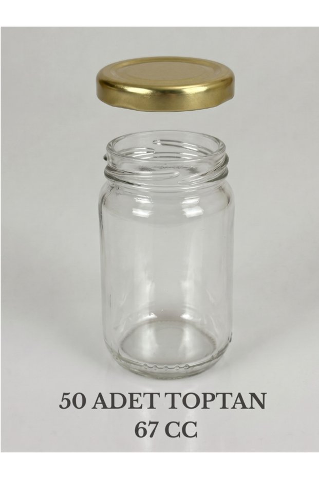 50 Pieces 67 ml Glass Jars with Metal Lids 67 Cc Small Sample Jam Honey Shot Wholesale Glass Jars