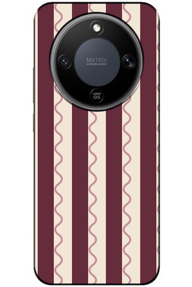 Honor Magic 8 Lite Wave Stripe Burgundy (Burgundy)