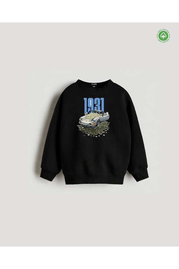 1931 Model Porsche Classic Printed Unisex Cotton Kids Sweatshirt