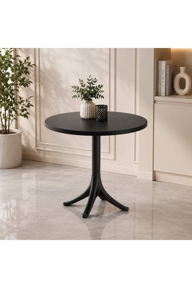 طاوله فايبر دائري PT-01 BLACK 70*70