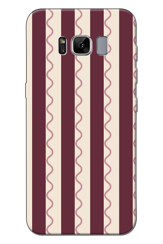Samsung Galaxy S8 Plus Wave Stripe Burgundy (Burgundy)