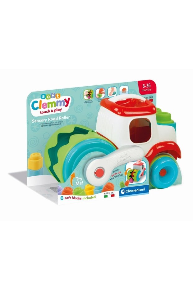 - Jucarie educationala Soft Clemmy compactor de cuburi