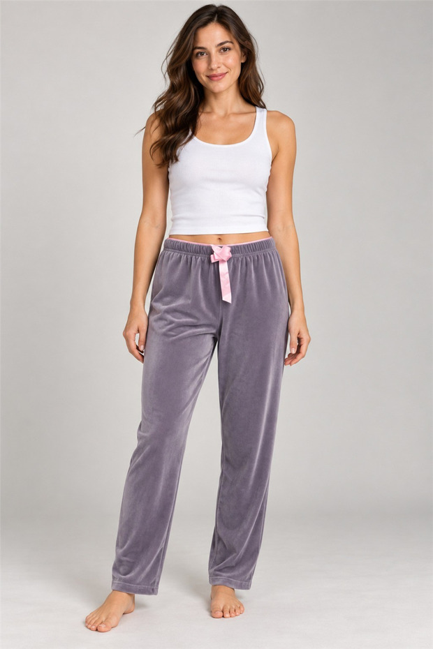 Mv09 Women's Smoked Long Pajama Bottoms