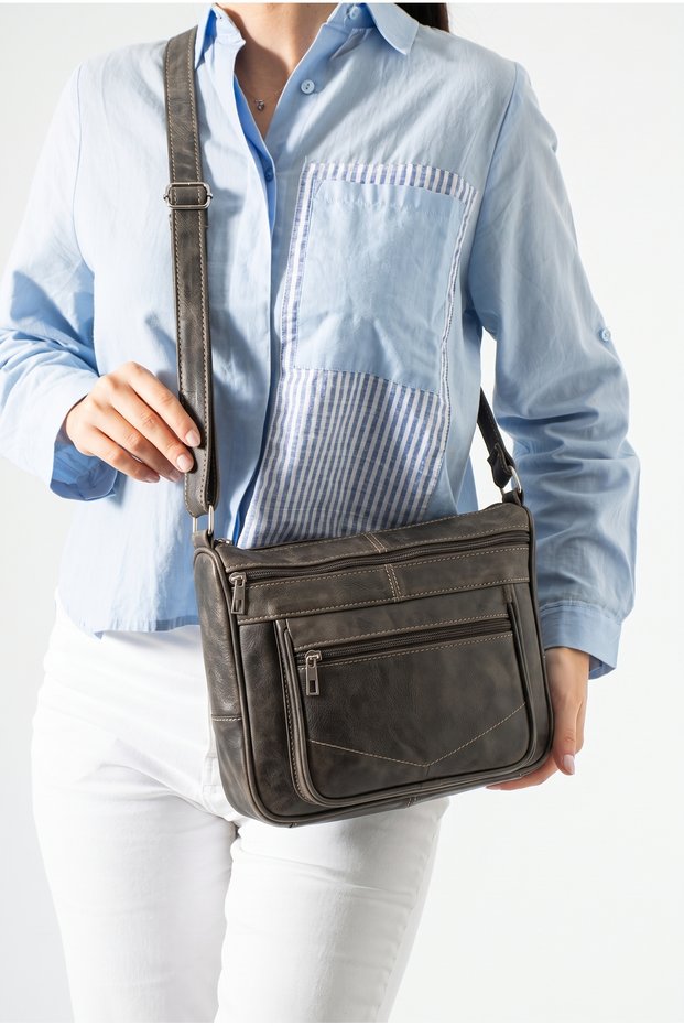 Women's Genuine Leather Strap Shoulder and Crossbody Bag