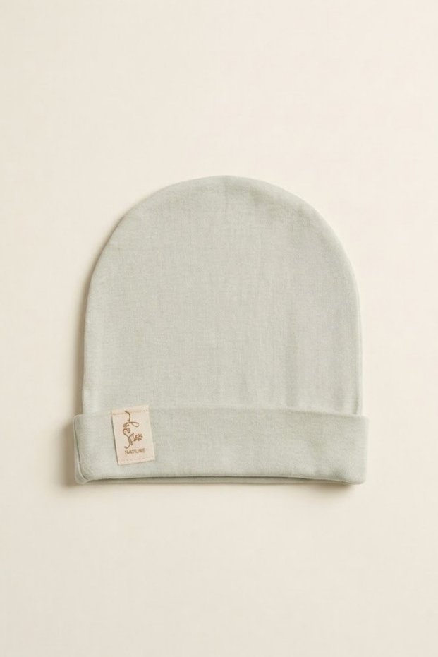 Baby Cotton Beanie Set Cute Nature Emblem Flexible Combed Cotton Newborn Children's Hat Multi-Colored