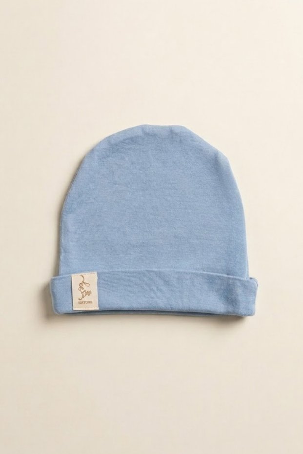 Baby Cotton Beanie Set Cute Nature Emblem Flexible Combed Cotton Newborn Children's Hat Multi-Colored