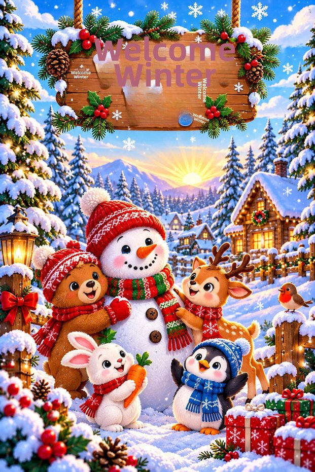 Christmas Themed, Welcome Winter, Photo Shoot, Celebration, School Event Fabric Backdrop