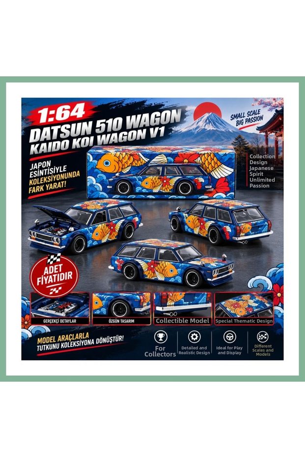 X Kaidohouse 1/64 Datsun Kaido 510 Wagon Koi Wagon V1 (the Price Is for One Piece) Bsk2026