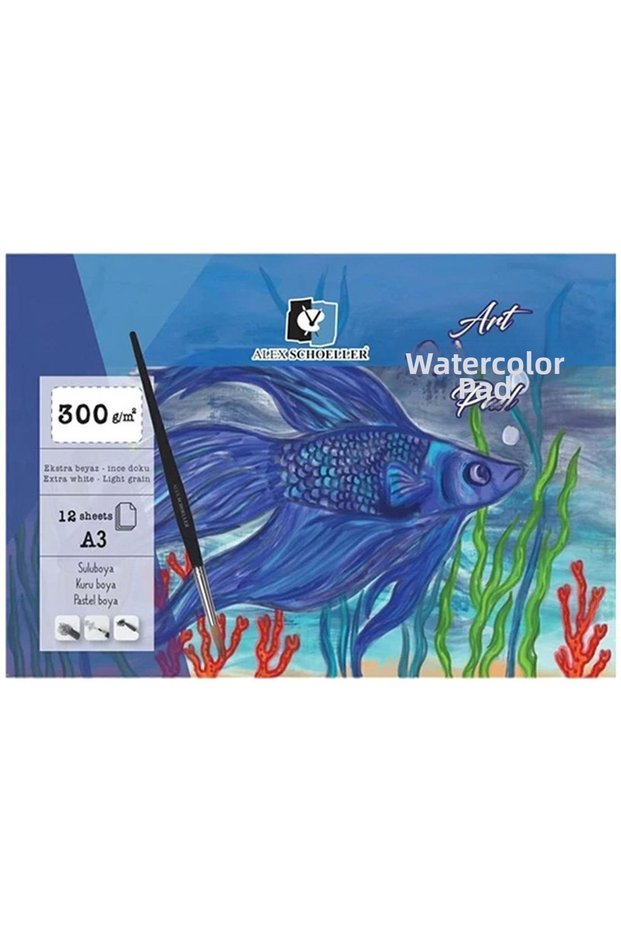Alex A3 300 Gr 12Th Adhesive Art Watercolor Notebook Alx-0618
