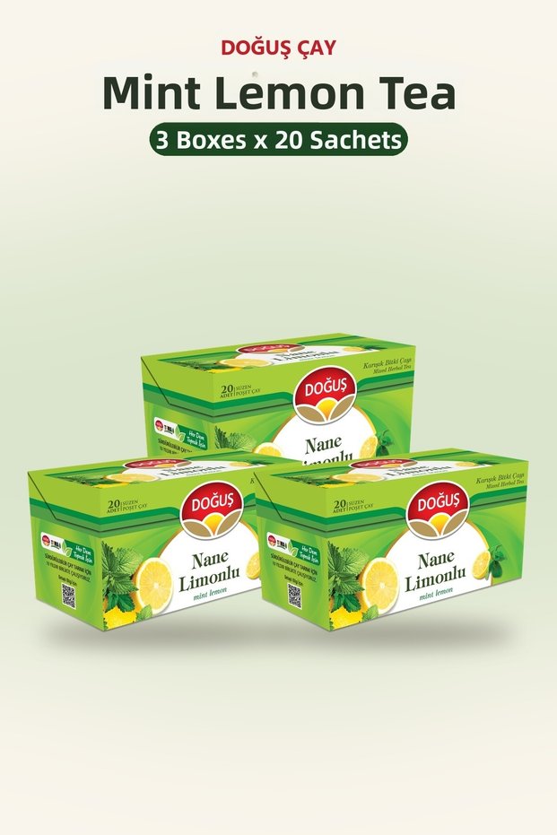 Mint Lemon Tea 20 Filtered Bags X 3 Boxes